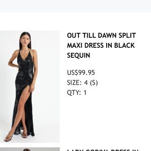 Black sequin detail Wedding Guest Dress